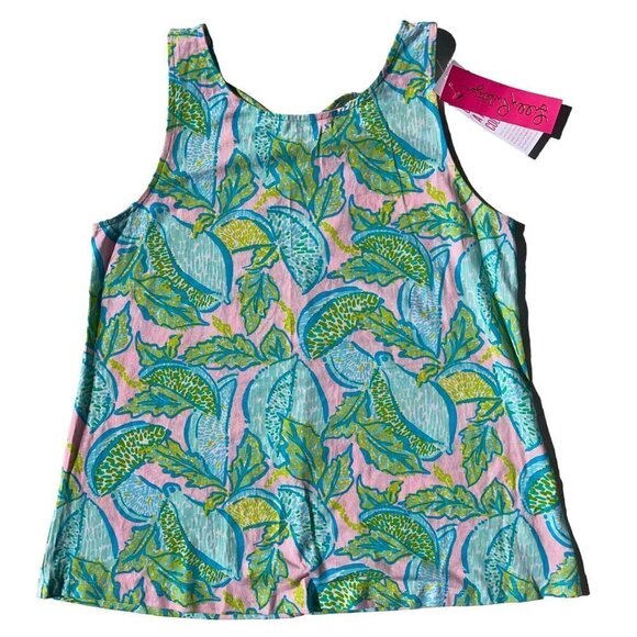 Lilly Pulitzer Tops - Lilly Pulitzer SMALL Urchin Pink Kirsten Tank Top in Vitamin Sea Allover Pattern